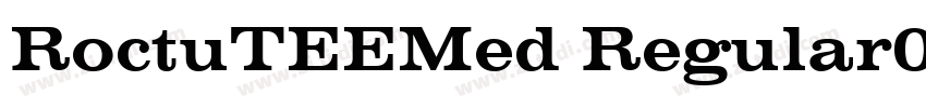 RoctuTEEMed Regular0字体转换